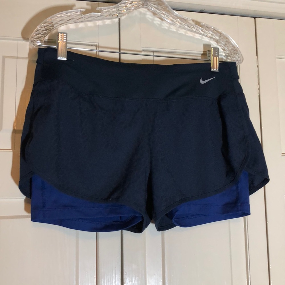 Nike Dri-fit Running Short over Short Blue SZ M